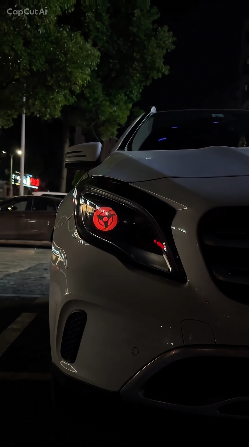 Neon Blink installed on a white car